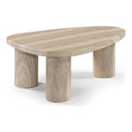 Teramo Concrete Indoor/Outdoor Coffee Table in Travertine
