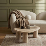 Teramo Concrete Indoor/Outdoor Coffee Table in Travertine