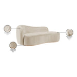 Gustavo Velvet Upholstered Chaise in Cream
