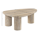 Teramo Concrete Indoor/Outdoor Coffee Table in Travertine