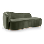 Gustavo Velvet Upholstered Chaise in Green