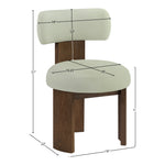 Atelier Vegan Leather Upholstered Dining Chair in Mint