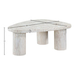 Teramo Concrete Indoor/Outdoor Coffee Table in White