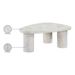 Teramo Concrete Indoor/Outdoor Coffee Table in White