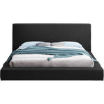 Terra Boucle Fabric Upholstered King Bed in Black