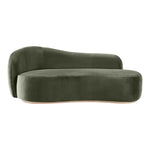 Gustavo Velvet Upholstered Chaise in Green