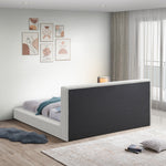 Terra Boucle Fabric Upholstered Queen Bed in Cream