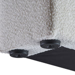 Terra Boucle Fabric Upholstered Queen Bed in Cream