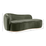 Gustavo Velvet Upholstered Chaise in Green