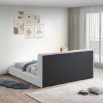 Terra Boucle Fabric Upholstered Queen Bed in White