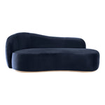 Gustavo Velvet Upholstered Chaise in Navy