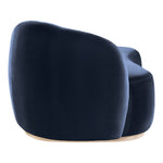 Gustavo Velvet Upholstered Chaise in Navy