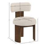 Atelier Vegan Leather Upholstered Dining Chair in Taupe