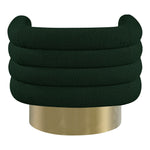 Tessa Boucle Fabric Upholstered Swivel Accent Chair in Green