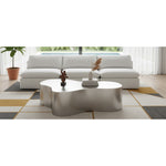 Tevere Large Iron Coffee Table in Silver