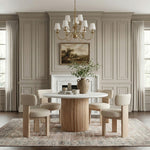 Atelier Vegan Leather Upholstered Dining Chair in Taupe