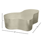 Tevere Large Iron Coffee Table in Silver