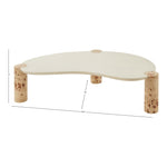 Thor Resin Top And Burl Veneer Base Coffee Table in Natural