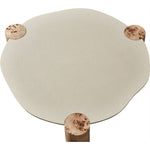 Thor Resin Top And Burl Veneer Base Coffee Table in Natural