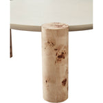 Thor Resin Top And Burl Veneer Base Coffee Table in Natural