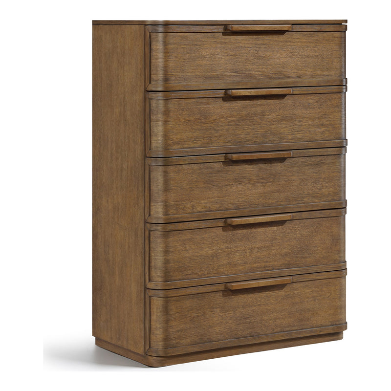 Tiberio Oak Veneer And Solid Wood Chest in Brown