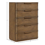 Tiberio Oak Veneer And Solid Wood Chest in Brown