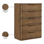 Tiberio Oak Veneer And Solid Wood Chest in Brown