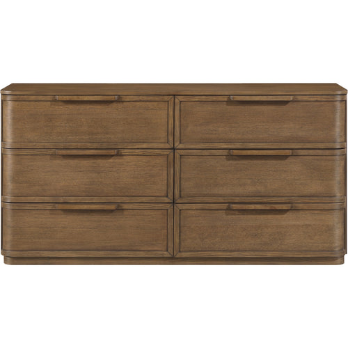 Tiberio Oak Veneer And Solid Wood Dresser in Brown