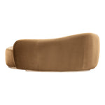 Gustavo Velvet Upholstered Chaise in Saddle