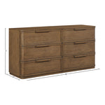 Tiberio Oak Veneer And Solid Wood Dresser in Brown