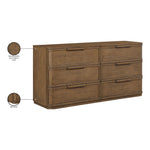 Tiberio Oak Veneer And Solid Wood Dresser in Brown