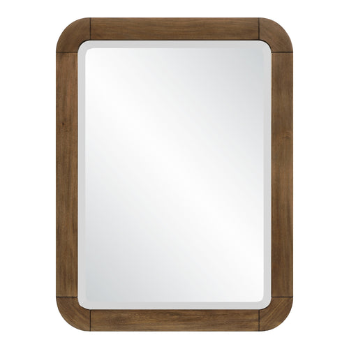 Tiberio Solid Wood Mirror in Brown