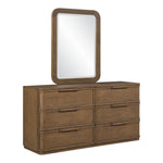 Tiberio Solid Wood Mirror in Brown