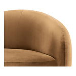 Gustavo Velvet Upholstered Chaise in Saddle