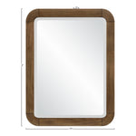 Tiberio Solid Wood Mirror in Brown