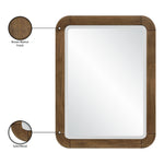 Tiberio Solid Wood Mirror in Brown
