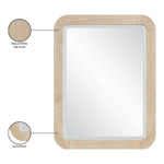 Tiberio Solid Wood Mirror in Natural