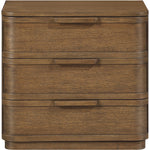 Tiberio Oak Veneer And Solid Wood Nightstand in Brown