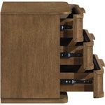 Tiberio Oak Veneer And Solid Wood Nightstand in Brown