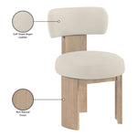 Atelier Vegan Leather Upholstered Dining Chair in Taupe