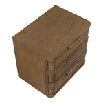 Tiberio Oak Veneer And Solid Wood Nightstand in Brown