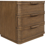 Tiberio Oak Veneer And Solid Wood Nightstand in Brown