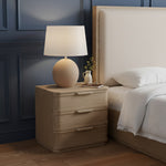 Tiberio Oak Veneer And Solid Wood Nightstand in Natural