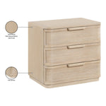 Tiberio Oak Veneer And Solid Wood Nightstand in Natural