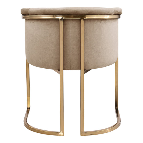 Tierra Velvet Upholstered Dining Chair in Beige