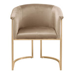 Tierra Velvet Upholstered Dining Chair in Beige