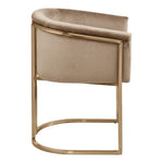Tierra Velvet Upholstered Dining Chair in Beige