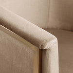 Tierra Velvet Upholstered Dining Chair in Beige