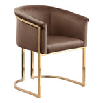 Tierra Velvet Upholstered Dining Chair in Brown