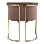 Tierra Velvet Upholstered Dining Chair in Brown